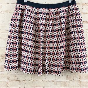 J. Crew silk pleated A-line skirt